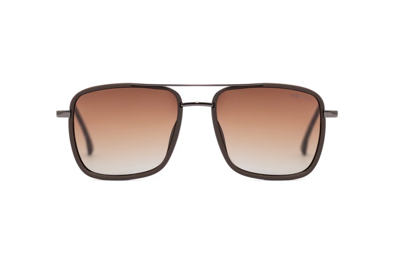 VEGAS Full Rim Square Unisex Saddle Brown  Sunglasses V2046 S C2 - Image 2
